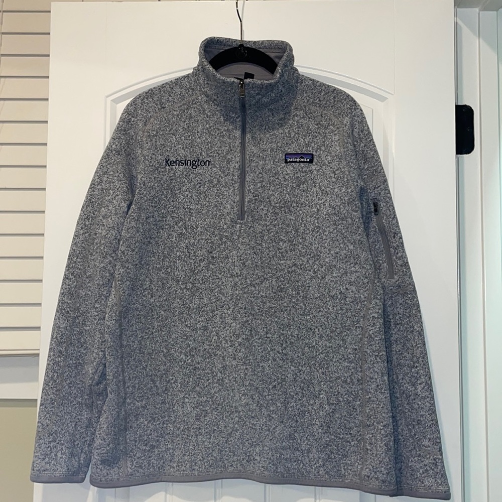 Grey Patagonia quarter zip jacket